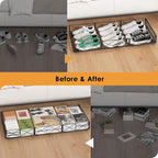NADAMOO Large Under Bed Storage with Wheels, Low Profile Rolling Under Bed Storage Containers，Foldable Metal Under the Bed Or
