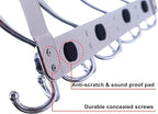 Dseap Over The Door Hook Hanger - Fits 1 3/8" to 1 3/4" Standard Doors | 5 Tri Hooks Heavy Duty Towel/Coat Rack | Door Organi