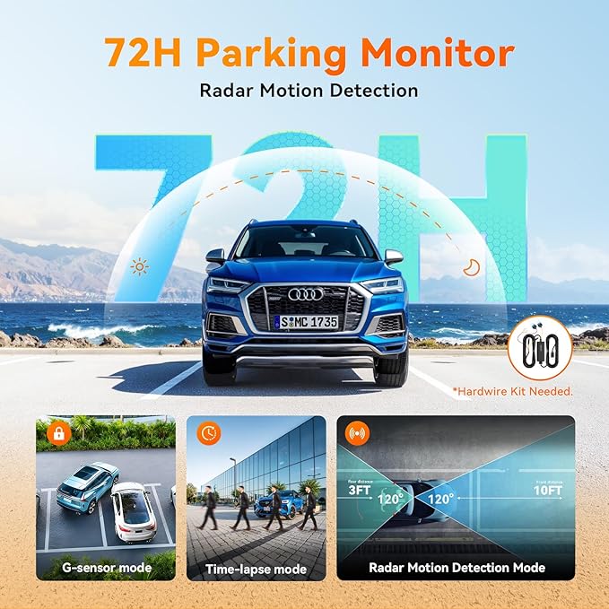 DDPAI 4K Dash Cam Front and Rear, 2160P+1080P Car Dash Camera, GPS 5G WiFi Dashcam for Cars, Free eMMC 32G Dual Storage Suppo