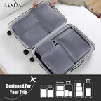 PANDA JOYS 4 Set Compression Packing Cubes Travel - Travel Accessories Expandable Packing Organizers for Carry On - Essential
