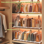 Dmevkic Extendable Purse Organizers Purse Storage. Length 16-28 in. Bag Organizer Purse Holder for Closet with 8 Adjustable S