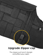 Upgraded Sun Visor Organizer Compatible with Wrangler JK 2007-2009, Multi-Pocket Net Zipper Visor Storage Cover, Molle Webbing Holder Pouch
