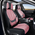 Coverado Universal Seat Covers Front, Universal Seat Covers for Cars, 2-Pack Waterproof Nappa Leather Car Seat Covers with He