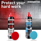 menzerna Scratch and Swirl Remover Kit I Car polishing Set with Menzerna Heavy Cut 400 (8oz) and 3,5 Inch Polishing Pad I Deep Scratch Repair Kit for All Types of Vehicles