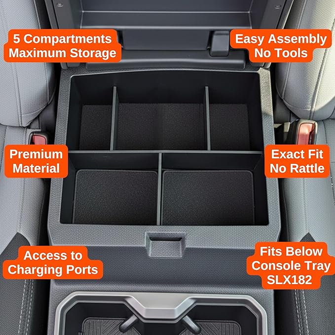 Vehicle OCD – Center Console Organizer for Toyota Tacoma (2024-2026) – Made in USA - SLX181