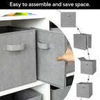 Cupic Cupid 11x11 Storage Cubes, 6 Pack Open Storage Bins with Handles, Storage Cube Organizer for Clothes and Toys, Collapsi