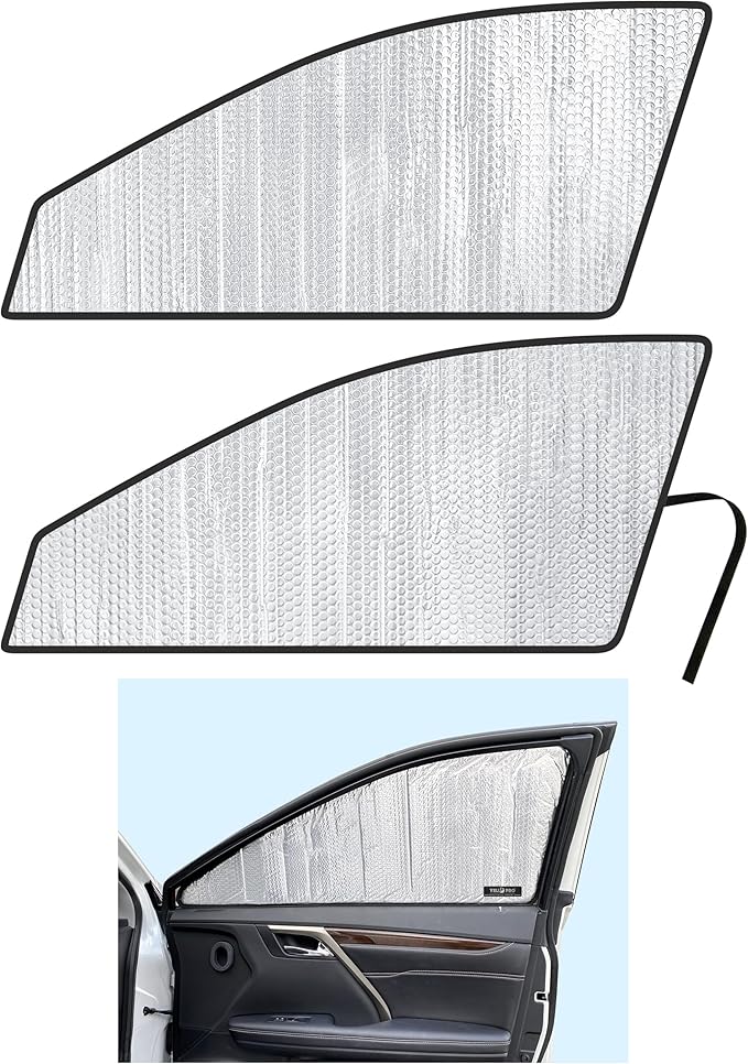 Side Window Front Seat Reflective Sunshade Custom Fit for 2016 2017 2018 2019 2020 2021 2022 Lexus RX SUV, UV Reflector Sun Protection Accessories (Set of 2)