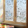Window Privacy Film 16.93" by 78.7" Glass Film Decorative Window Films Window Cling Static Cling Anti UV No Glue Heat Control for Home Office, Glossy White