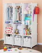 CUBEDIY Baby Closet Organizer for Nursery: Durable Baby Wardrobe for Closet - Customizable Baby Dresser Amoire Shelves - Wate