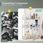 Aveniee Corner Bathroom Counter Organizer, Bathroom Countertop Shelf Makeup Organizer for Vanity Perfume Tray for Corner Stor