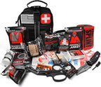 Survival First Aid Kit with Israeli Bandage, Chest Seal, Tourniquet, Splint, Tactical Military Combat Molle IFAK for Wound Ca