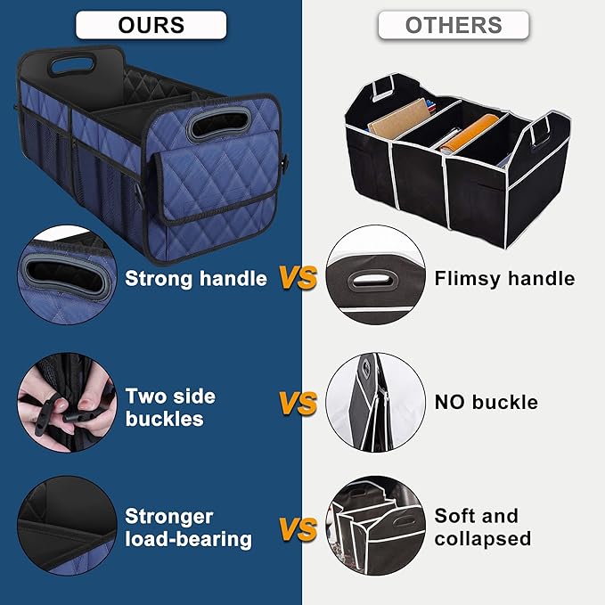 Deosk Car Trunk Organizer for SUV, Car Organizers and Storage with 6 Pocket, Car Accessories for Women/Men 70L Waterproof