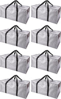 PANDA JOYS Extra Large Moving Bags with Zippers & Carrying Handles, Heavy-Duty Storage Tote for Space Saving Moving Storage, 