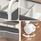 Baby Diaper Caddy Rolling Utility Cart, 3 Tier Baby Essentials Nursery Organizer and Storage with Dividers and Drawers for Cr