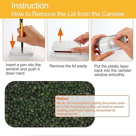 LotFancy 40Gram Indicating Silica Gel Desiccant Canister, Pack of 6, (Orange to Dark Green), Reusable Dehumidifier