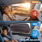 ZATOOTO Tesla Model Y Window Shades for Rear Window Sun Shade Semi Transparent Static Cling | Custom Fit 2020-2024 | 95% UV & Heat Block | Privacy Protection | No Adhesive, Tool-Free Install