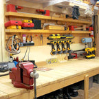 UNITEDPOWER Wall Mounted Drill Rack & Tool Shelf, Power Tool Organizer Holder, Heavy Duty Utility Storage Rack for Cordless, 