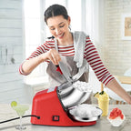 VIVOHOME Electric Ice Shaver Crusher Machine Snow Cone Maker Red 143lbs/hr with Ice Pick for Home and Commercial Use