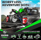 Rhino USA Retractable Ratchet Straps (2-Pack) - 1 Inch x 10 Feet (1,209lb Break Strength) - Auto Self Retracting Tie Down Straps for Truck, Cargo Trailer, Motorcycle, ATV, UTV - Blue