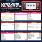 Launch Crp123 V2.0 Obd2 Scanner, 2026 Engine/Abs/SRS/Transmission Car Diagnostic Tool with Oil Reset/Throttle Adaption/SAS