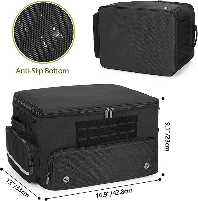 Golf Trunk Organizer Storage with Separate Compartment for 2 Pair Shoes Up to US Mens 16, Golf Car Locker Organizer for