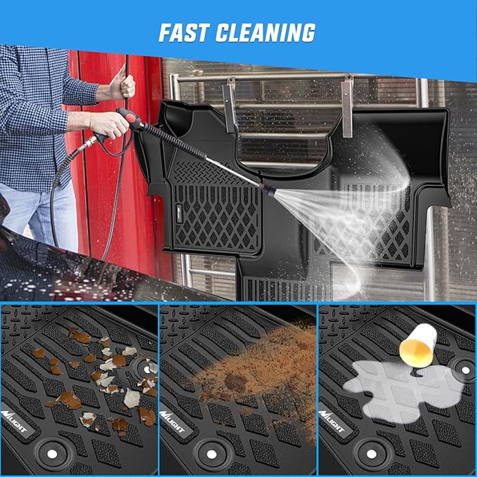 Nilight TPE Floor Mats for All Mercedes Benz Sprinter 2500 3500 2019 2020 2021 2022 2023 2024 2025 Weather Custom Fit Heavy Duty Floor Liners