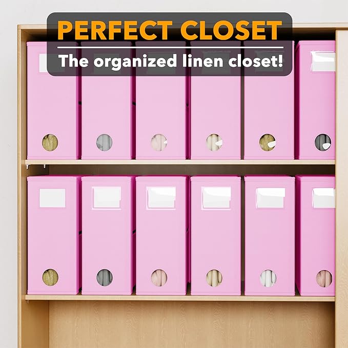 SpaceAid 12 Pack Bed Sheet Organizers and Storage, Foldable Sheet Organizer for Linen Closet, Sheets Set Folder Keeper with W