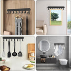 2 Pack Key Holder Wall Mount, Key Holder for Wall,Key Wall Holder, Key Hooks Hanging Keys, Key Hanger Wall Mount with 8 Hooks