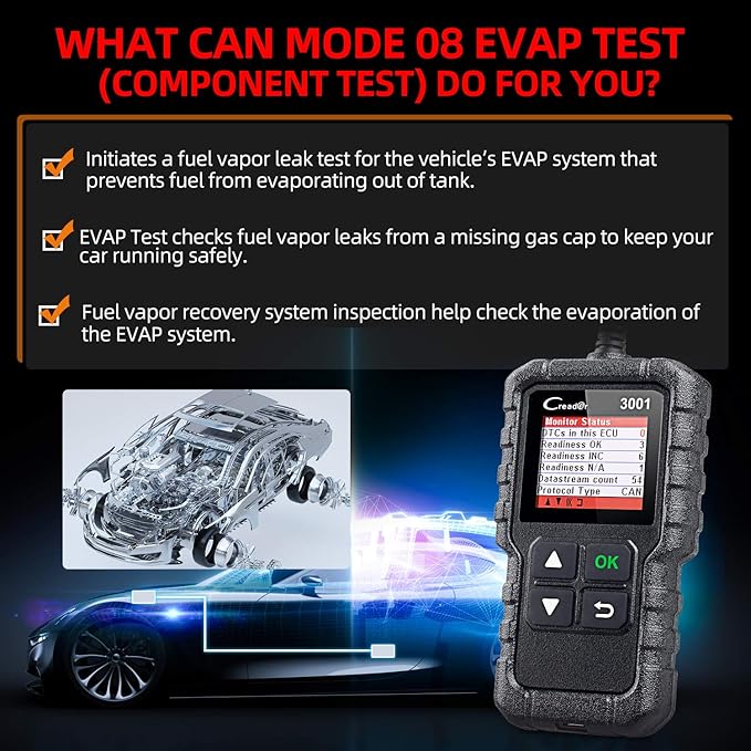 LAUNCH Creader 3001 OBD2 Scanner-2025 Upgrade Ver. Engine Fault Code Reader,Support O2 Sensor,Lifetime Free Update,Scanner for