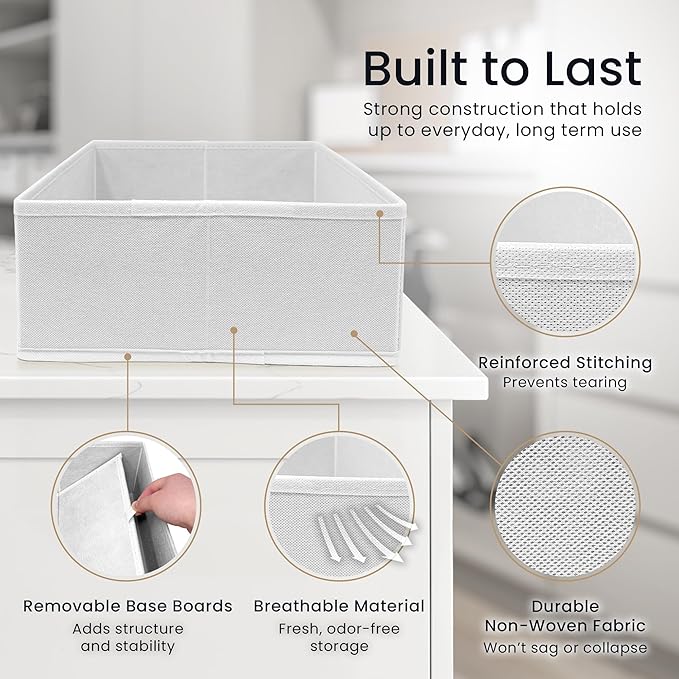 Reli. Drawer Organizer Clothes (14 Pack) | Organization for Dresser, Closet, Nursery, Baby Clothes | Foldable Fabric Dresser 