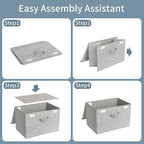 GRANNY SAYS Storage Baskets with Lids, Clothes Storage Boxes, Fabric Storage Bins, Keepsake Box, Closet Organizers and Storag