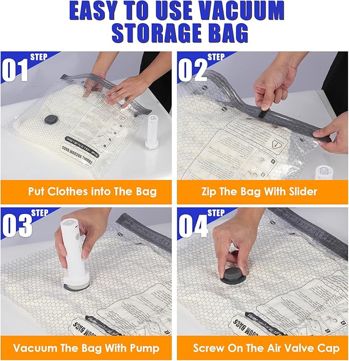 18 Pack Travel Vacuum Storage Bags with Rechargeable Wireless & Hand Pump, Portable Space Saver Bags for Travel & Home, Vacuu