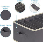 9 Pcs Large Size Wardrobe Clothes Organizers 6 Grids for Pants, Jeans, Sweater, T-shirt, Thin Coat, Dress Stackable Closet Dr