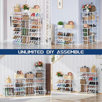 Mavivegue 9 Tiers Shoe Rack Tall Shoe Organizer Shoe Storage 50-55 Pairs Vertical Shoe Shelf Large Shoe Rack Organizer Stacka