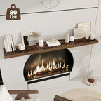 Fun Memories Brown Deep Floating Shelves, 72 x 12 Inch Long Wall Shelves, Large Display Shelf & Storage Shelf, Wood Floating 