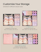 SONGMICS Drawer Organizers, Dresser Divider Organizers, Set of 12, Foldable Fabric Storage Boxes for Socks, Underwear, Bras, 