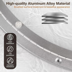 18 Inch Lazy Susan Bearing Aluminum Alloy Rotating Turntable, Non - Slip Mute Metal Bearing Swivel Plate Hardware for Dining 