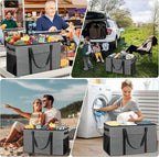 ZOMFELT 75L Standing Extra Large Utility Tote Bag with Removable Dividers&4-sided Reinforced, Reusable Grocery Shopping Bags