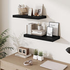 Fun Memories 24 Inch Floating Shelves Wall Mounted, 10 Inch Deep Wall Shelves, 24 x 10 Floating Shelf for Living Room Bathroo