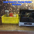20L Folding Crate, 4Pack Plastic Storage Baskets Organizer for Home and Office,Collapsible Storage Crates for Home Office and