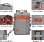 Lumesner Carry on Travel Backpacks, Extra Large 40L Flight Approved Bag for Men & Women,Expandable Suitcase Backpack With 4 P