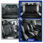 Skechers Memory Foam Seat Covers,Leather Car Seat Covers, Ultimate Comfort & Support Seat CoversFull Sets,Airbag Compatible, 
