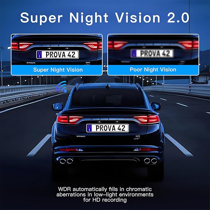4 Channel Dash Cam 360° View, TOPGOOSE 2K Front and Rear Inside, Left Right Dash Camera for Cars, 8 IR Lamps Night Vision, 5G