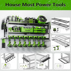 Power Tool Organizer - 3 Layer 8 Drill Holder Wall Mount, Storage Rack for Garage Organization, Large Tool Shelf, Gifts for H