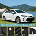ZATOOTO Toyota Corolla Car Window Shades for 2019-2024, Suede Car Window Covers for 100% UV & Privacy Protection, Heat Insulation, Splicing Design for Rear Side Window Sun Shade for Baby