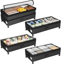 Kitstorack 4 Pack Height-adjustable Under Bed Storage with Wheels, Under Bed Storage Containers,Under Bed Shoe Storage Organi