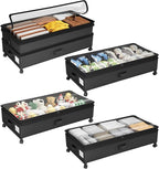Kitstorack 4 Pack Height-adjustable Under Bed Storage with Wheels, Under Bed Storage Containers,Under Bed Shoe Storage Organi