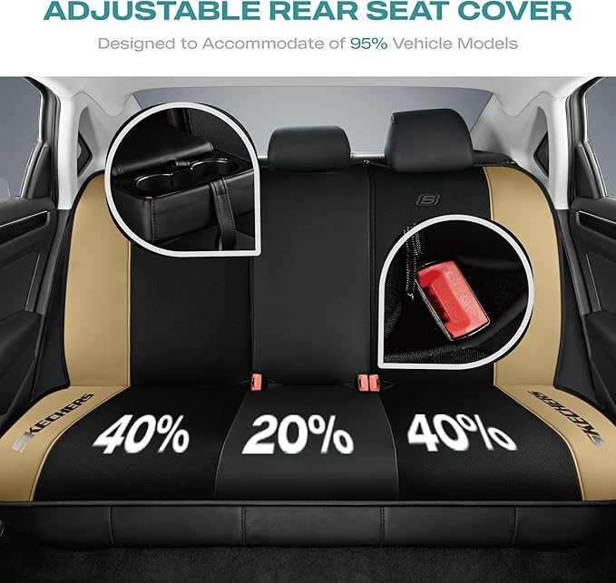 Skechers Car Seat Covers,GOGA Mat Oxford Cloth Seat Covers,Waterproof Car Seat Covers Full Sets,Automotive Universal Fit Seat