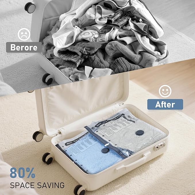 15 Pack Travel Vacuum Storage Bags with Rechargeable Electric Pump, Compression Packing Seal Bag for Luggage and Suitcase, 5 