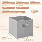 Storage Cubes - STORAGE MANIAC, 11 Inch Collapsible Storage Bins with Handles, 6 Pack Fabric Foldable Bins for Organization, 